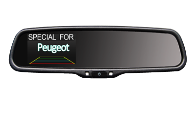 3.5 pulgadas de espejo retrovisor con la vista trasera especial para Peugeot, AK-035LA27